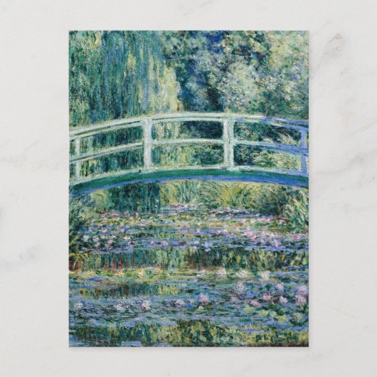 Monet - Watergalgen en Japanse brug Briefkaart (Voorkant)