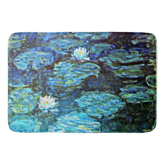 Monet - Watergelilies (blauw) Badmat (Voorkant)