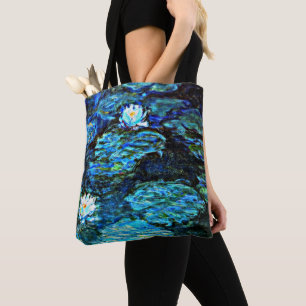 Monet - Watergelilies (blauw) Draagtas