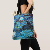 Monet - Watergelilies (blauw) Tote Bag (Dichtbij)