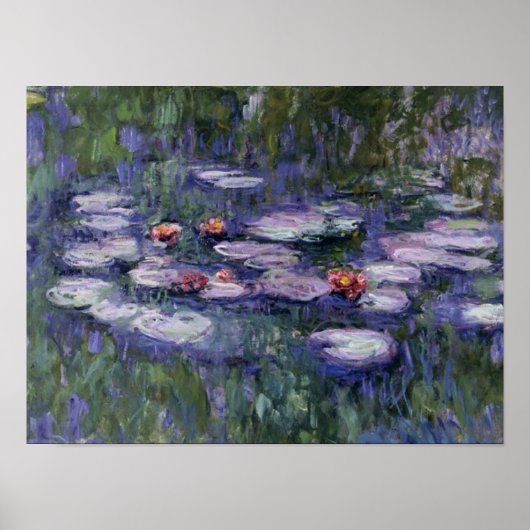 Monet - Watergelilies, Nympheas Poster (Voorkant)