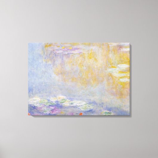 Monet - watergelilies, pasteelkleuren, fijne kunst canvas afdruk (Voorkant)