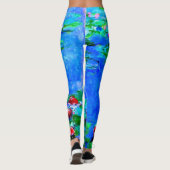 Monet - Watergelilies (rood) Leggings (Achterkant)
