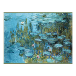 Monet - Watergelilies (turquoise) Perfect Poster