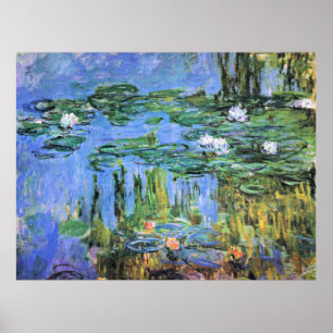 Monet - Waterlelies, 1914-1915, kunstschilderij Poster