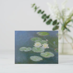 Monet Waterlelies Avondeffect Feestdagenkaart