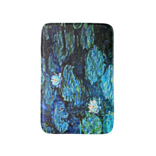 Monet - Waterlelies, Blauw Badmat (Voorkant Verticaal)