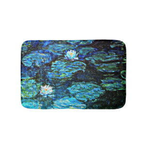 Monet - Waterlelies, Blauw Badmat