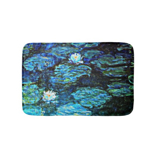 Monet - Waterlelies, Blauw Badmat (Voorkant)