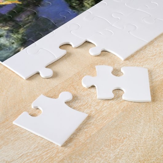 Monet - Waterlelies, Blauwe Indigo Legpuzzel (Zijkant)