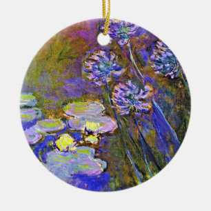 Monet - Waterlelies en Agapanthus Keramisch Ornament