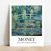 Monet Waterlelies en Japans Bridge Poster