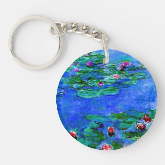 Monet - Waterlelies (rood) Sleutelhanger (Voorkant)