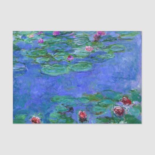 Monet - waterlib (rood) tissuepapier (Voorkant)