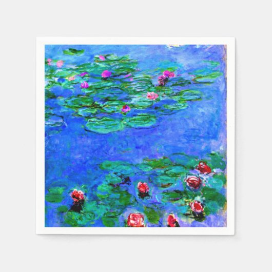 Monet - waterlijmen, rood servet (Voorkant)