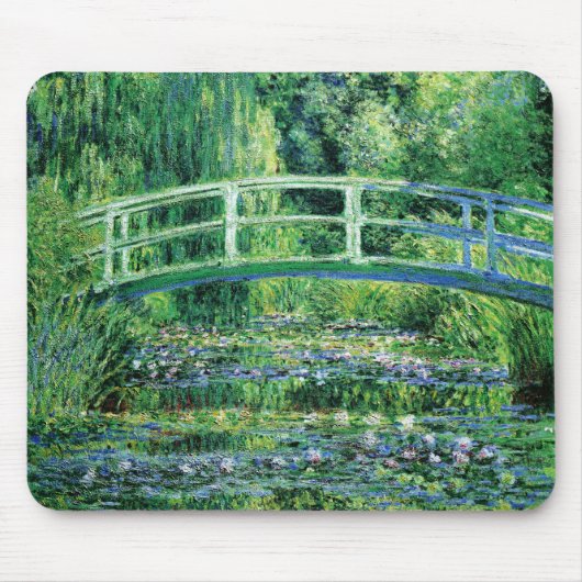 Monet Waterlilies en de Japanse Brug Mousepad Muismat (Voorkant)