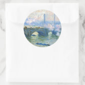Monet - Waterloo Bridge, Londen Ronde Sticker (Tas)
