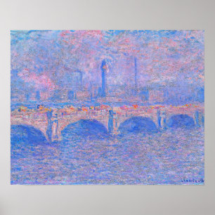 Monet - Waterloorbrug, zonlicht-effect Poster