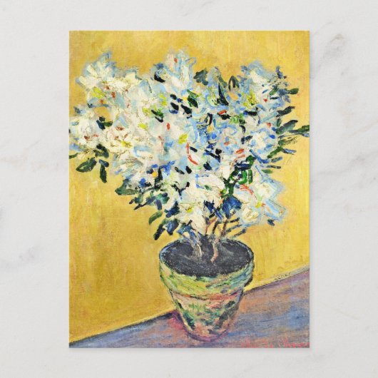 Monet - White Azaleas in a Pot, Briefkaart (Voorkant)