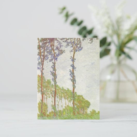 Monet Wind Effect Poplars  Landschap Briefkaart (Staand voorkant)