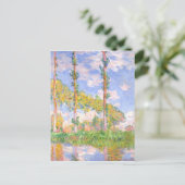 Monet Wind Poplars in Sun  landschap Briefkaart (Staand voorkant)