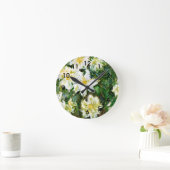 Monet - Witte Clematis, beroemd bloemenschilderij Ronde Klok (Huis)