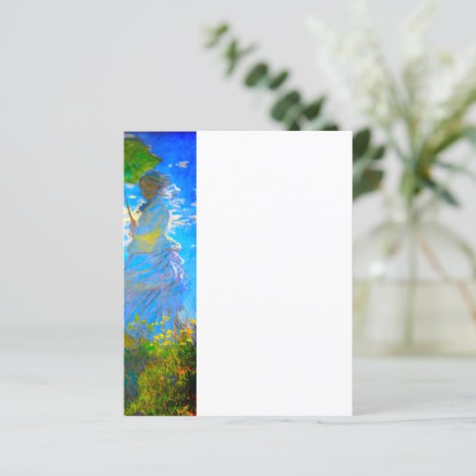 Monet Woman avec du papier parasol (Debout devant)