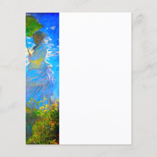 Monet Woman avec du papier parasol (Devant)