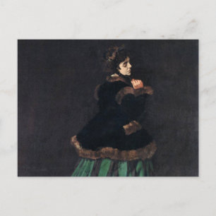 Monet Woman in Green Dress Briefkaart