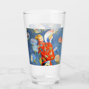 Monet Woman in het Japanse kostuum Glas