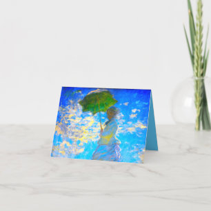 Monet Woman met een parasol Aankondiging