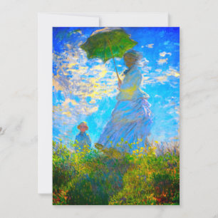 Monet Woman met een parasol Aankondiging