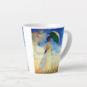 Monet Woman met een parasol die recht onder ogen s Latte Mok (Rechterhoek)