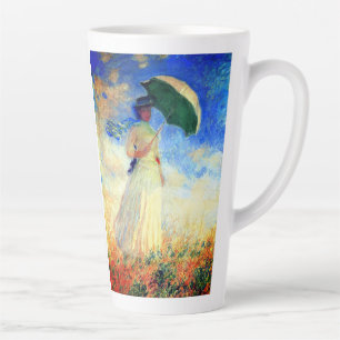 Monet Woman met een parasol die recht onder ogen s Latte Mok