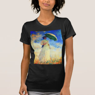 Monet Woman met een parasol die recht onder ogen s T-shirt