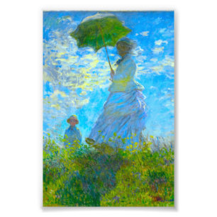 Monet Woman met een parasol Foto Afdruk