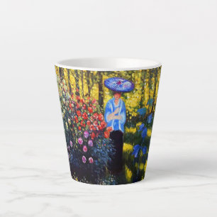 Monet Woman met een parasol in de tuin Latte Mok