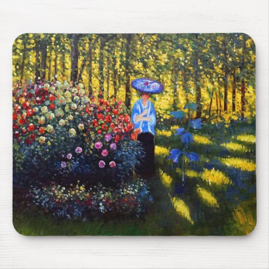 Monet Woman met een parasol in de tuin Muismat (Voorkant)
