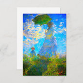 Monet Woman met een parasol Kaart (Voorkant / Achterkant)