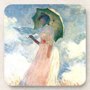 Monet Woman met een parasol links Bier Onderzetter
