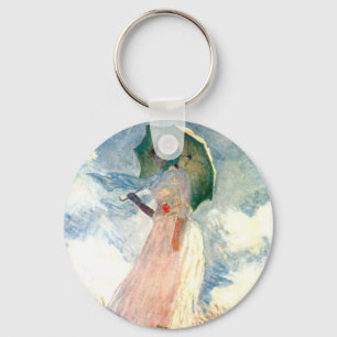 Monet Woman met een parasol links Sleutelhanger