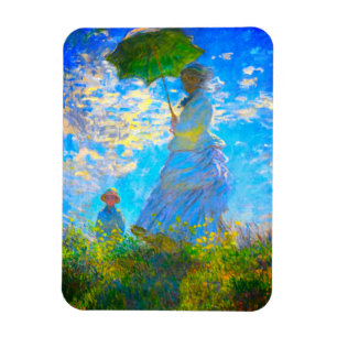 Monet Woman met een parasol Magneet