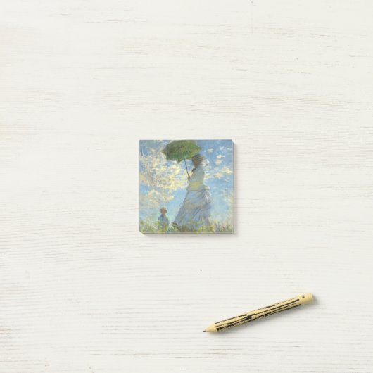 Monet Woman met een parasol Post-it® Notes (Op bureau)