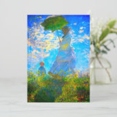 Monet Woman met een parasol Save The Date (Staand voorkant)