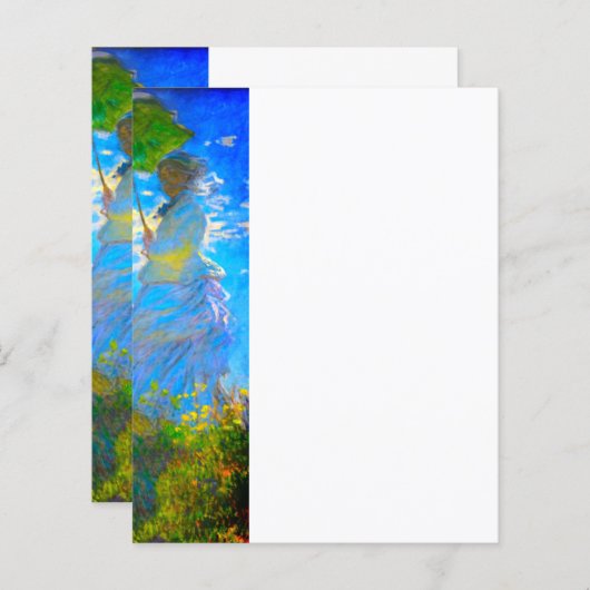 Monet Woman met een parasolpapier (Voorkant / Achterkant)