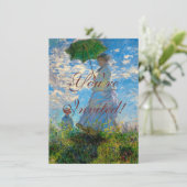 Monet Woman Parasol Impressionisme Kaart (Staand voorkant)