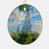 Monet Woman Parasol Impressionisme Keramisch Ornament (Links)