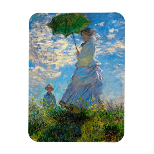 Monet Woman Parasol Impressionisme Magneet (Verticaal)