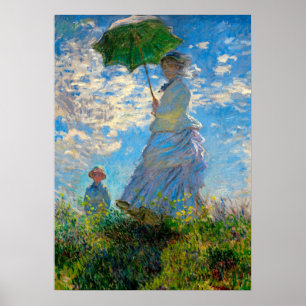 Monet Woman Parasol Impressionisme Poster