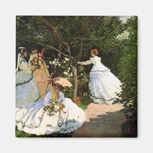 Monet Women in Garden Magnet Magneet